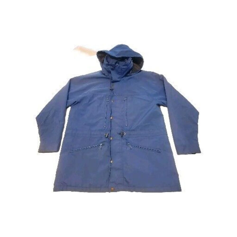 Helly Hansen Packable Rain Sz L Hooded Vented Full Zip Blue Anorak Jacket Mens